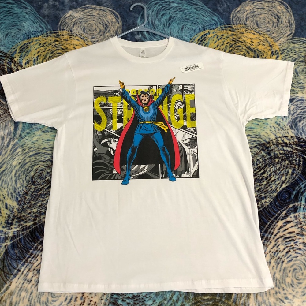 XL ZUNI BRAND 100% PRE SHRUNK COTTON MARVELS DR STRANGE CHARACTER T SHIRT